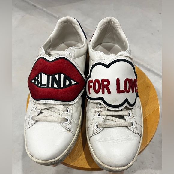 Gucci ace sneakers Love Blind size 38 - Picture 1 of 6